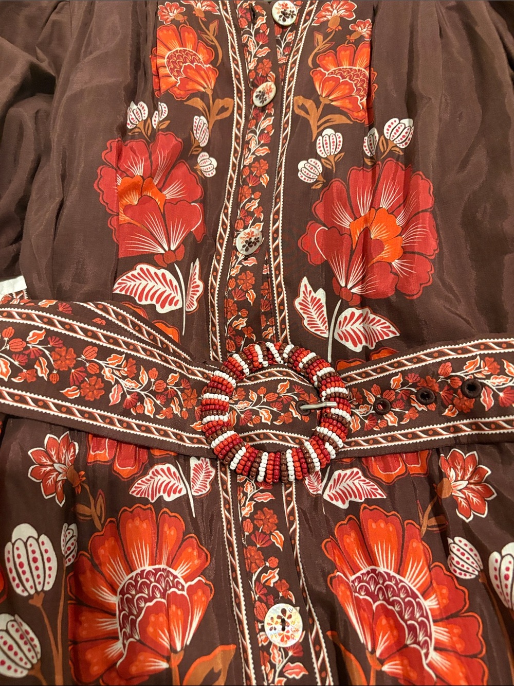 Farm Rio Gigi Tapestry Brown dress size M NWT - Picture 5 of 5